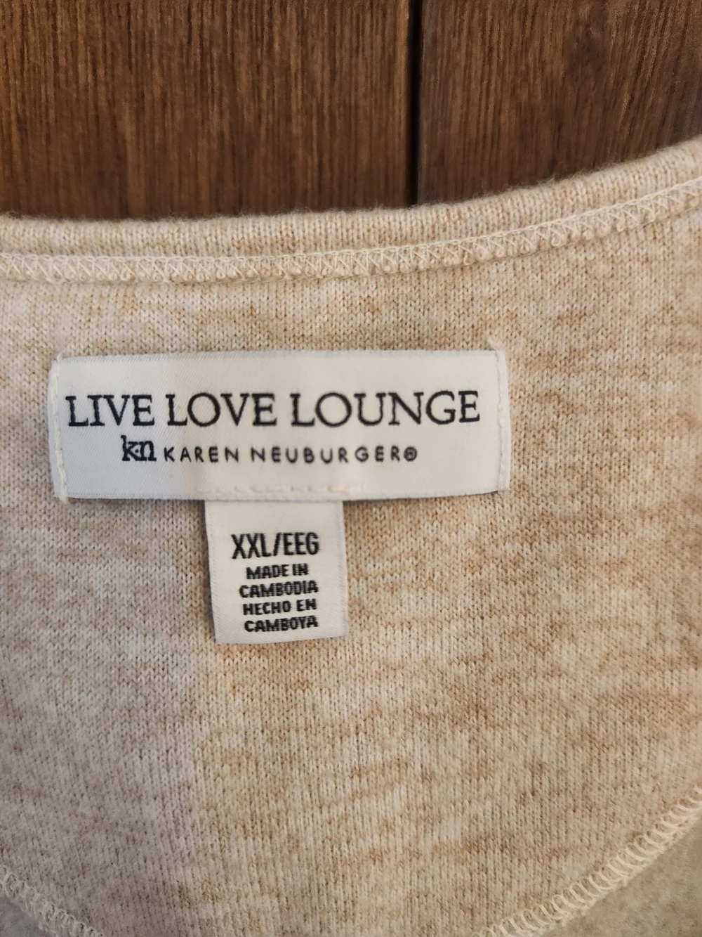 Women's Beige Star Print Tank & Jogger Sleep Set - Picture 2 of 3